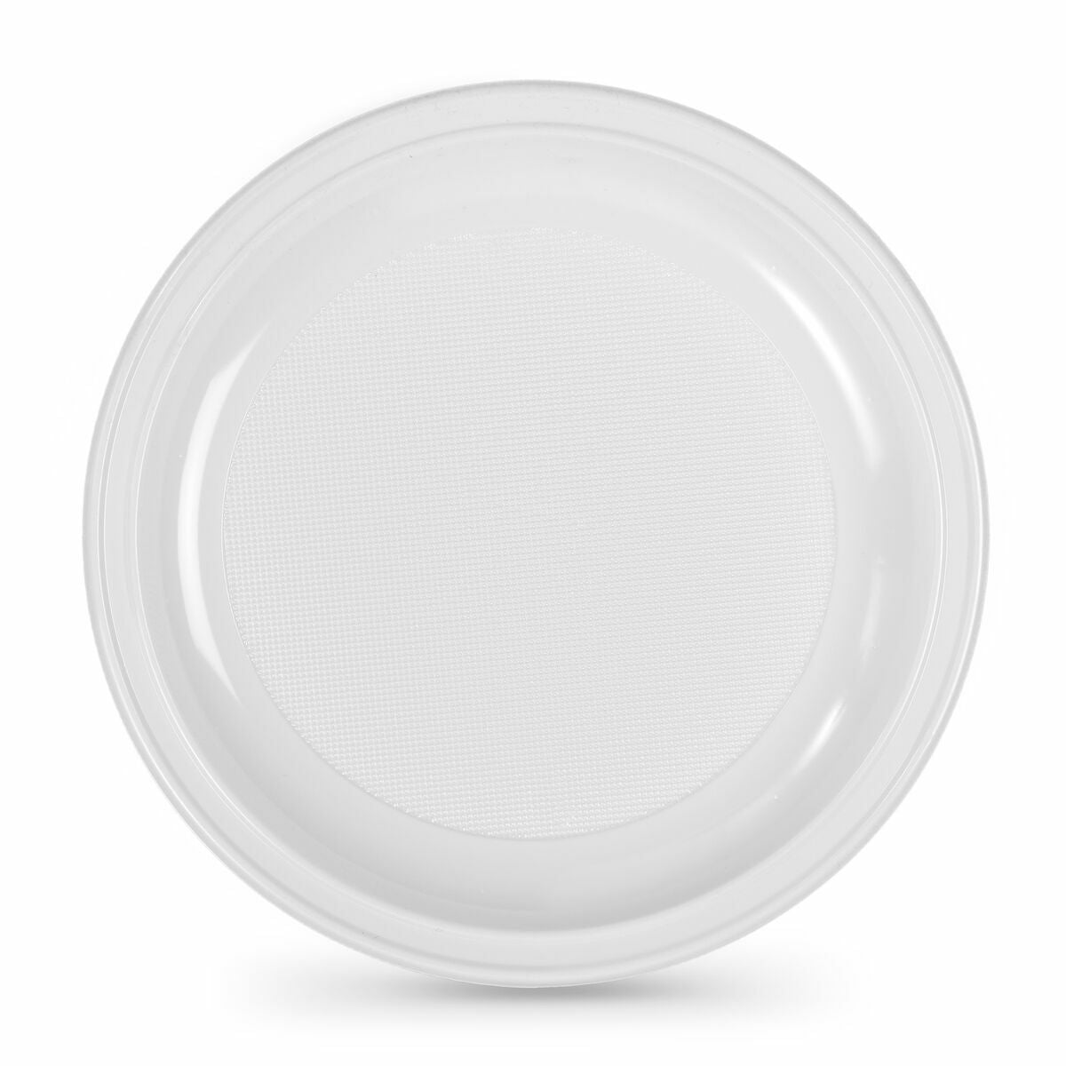 Set of reusable plates Algon Circular White Plastic (36 Units)