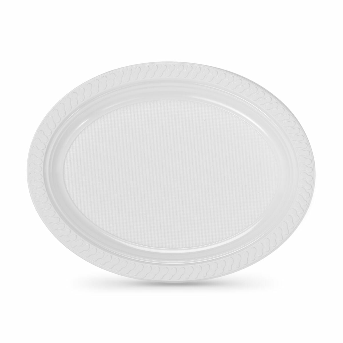 Set of reusable plates Algon White Plastic Oval 30 x 23 cm (36 Units)