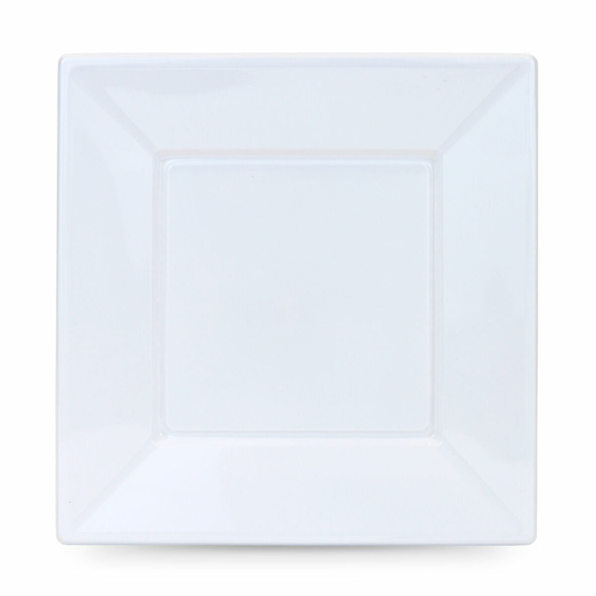 Set of reusable plates Algon Squared White Plastic 23 x 23 x 2 cm (48 Units)