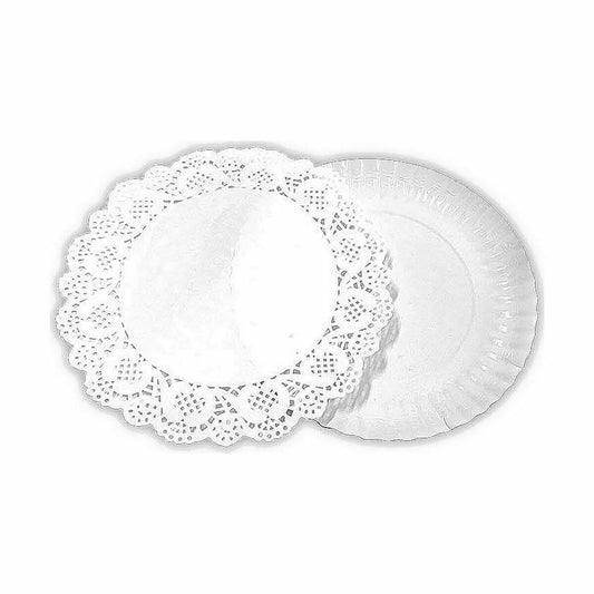 Food Tray Set Algon Circular White 4 Pieces 16 x 16 x 1,5 cm (48 Units)