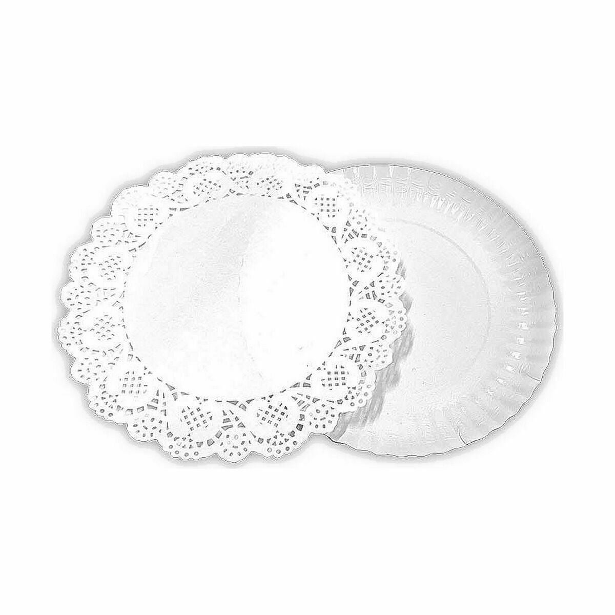 Snack tray Algon Circular White 30 x 30 x 1,5 cm (48 Units)