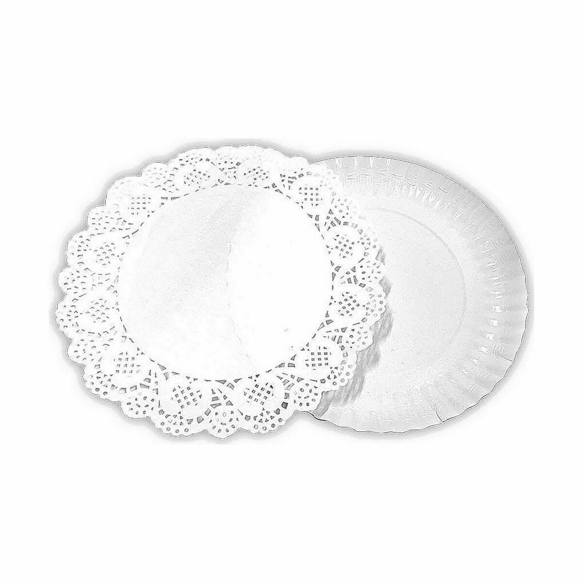 Snack tray Algon Circular White 35 x 35 x 2 cm (48 Units)