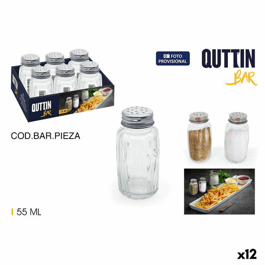 Spice Rack Quttin Bar 55 ml 4 x 4 x 8 cm (6 Pieces) (12 Units)