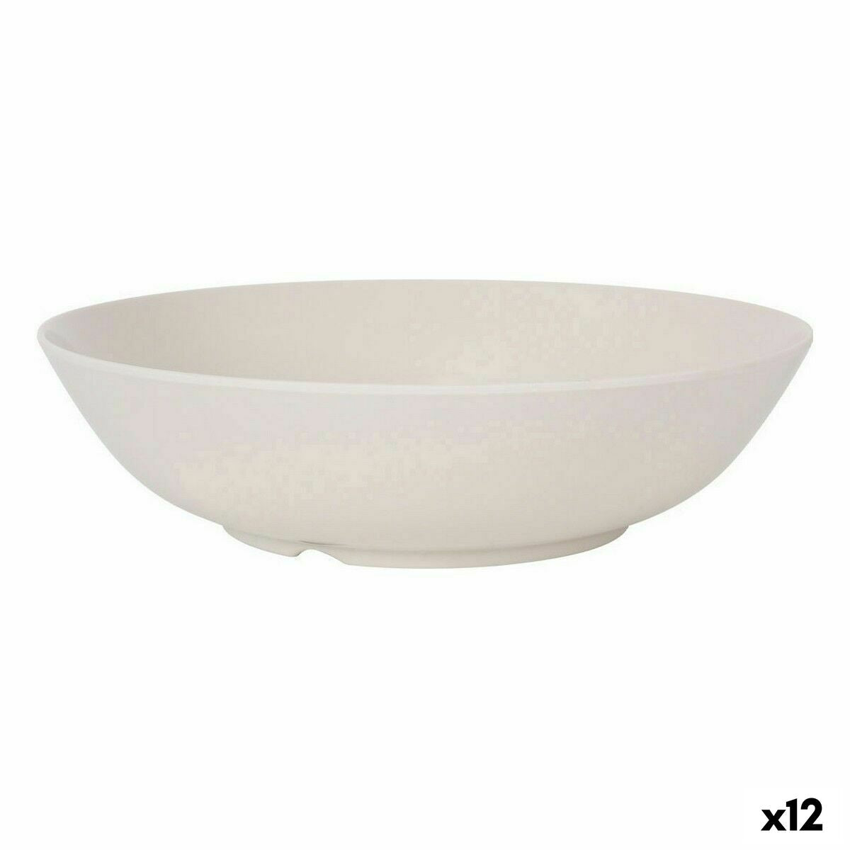 Salad Bowl La Mediterránea Melamin White Shine 25 x 6,5 cm (12 Units)