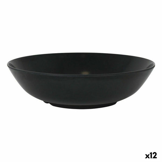 Salad Bowl La Mediterránea Melamin Anthracite 25 x 6,5 cm (12 Units)