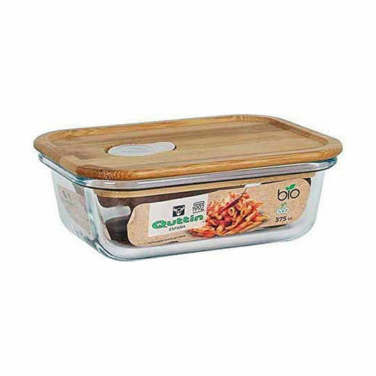 Lunch box Quttin 105272 Bamboo 17,5 x 13 cm Rectangular 600 ml (6 Units)