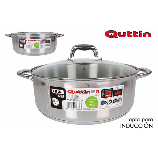 Casserole Quttin With lid Silver Stainless steel Plastic 10 L (Refurbished A)