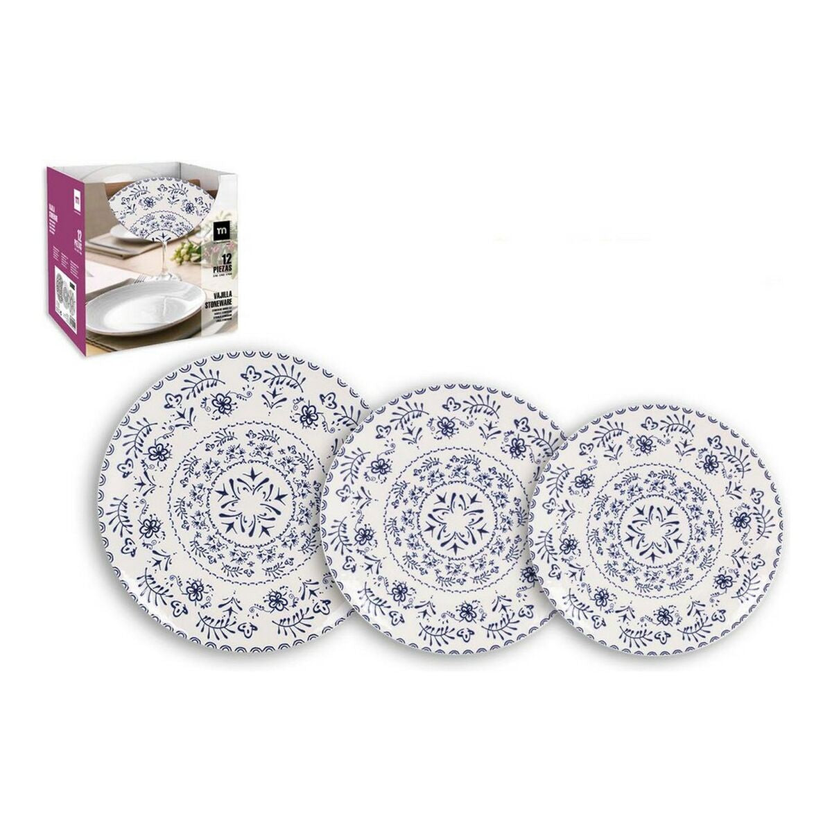 Tableware Inde Blur Stoneware (12 pcs)