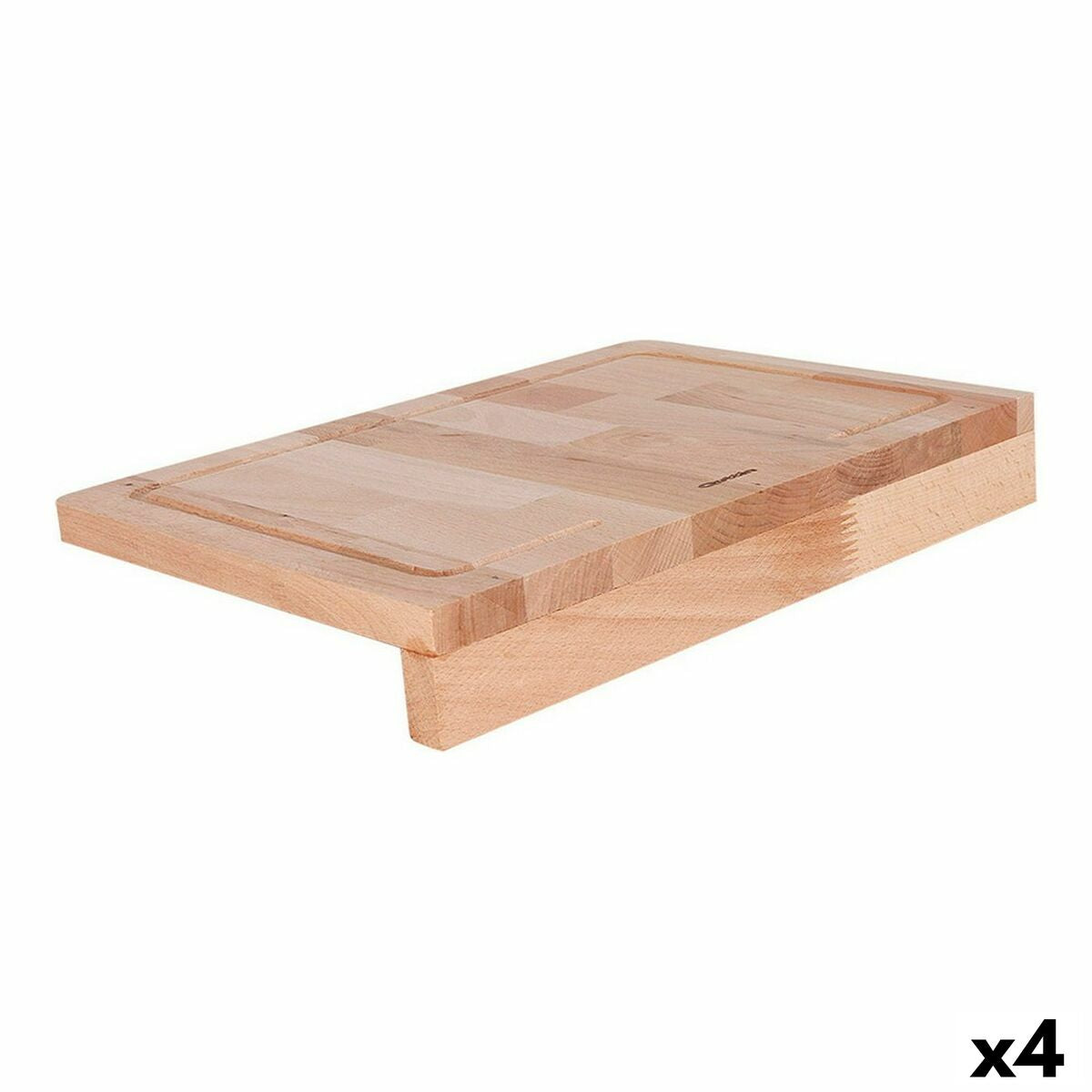 Cutting board Quttin Quttin Brown Wood 35 x 25 cm (4 Units)