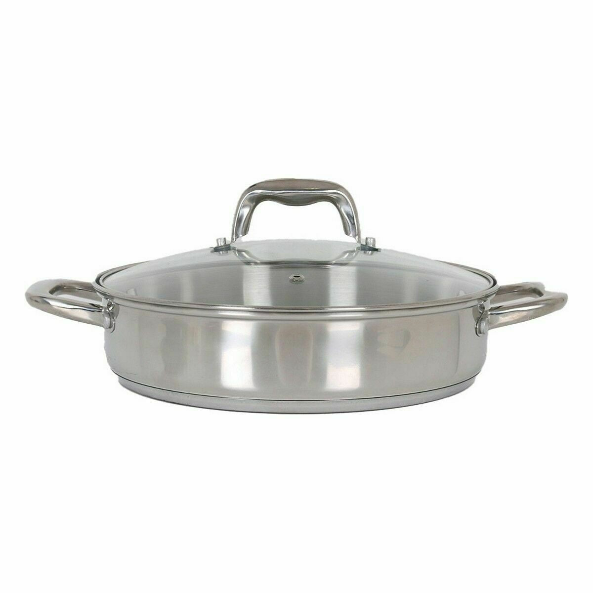 Casserole with glass lid Quttin 6 L (2 Units)