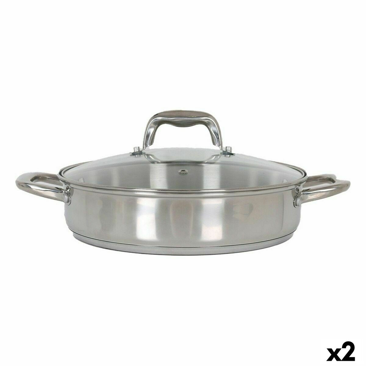 Casserole with glass lid Quttin 6 L (2 Units)