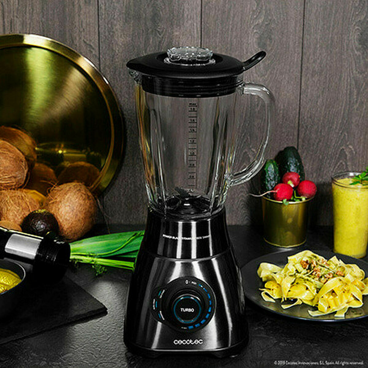 Cup Blender Cecotec Power Black Titanium 1800 Smart 2,1 L 1800W Black 1800 W