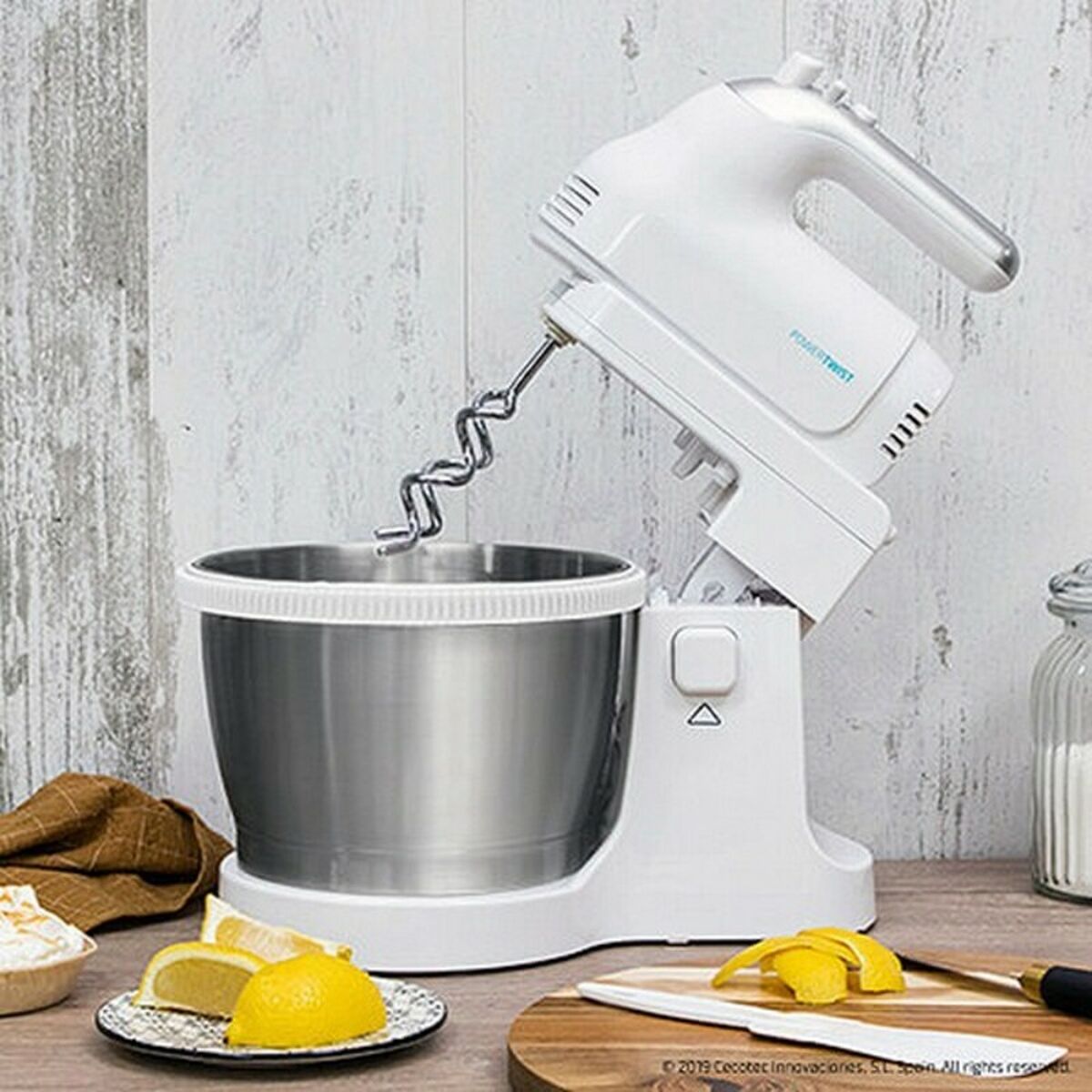 Blender/pastry Mixer Cecotec PowerTwist Steel 500W 3,5 L White Inox