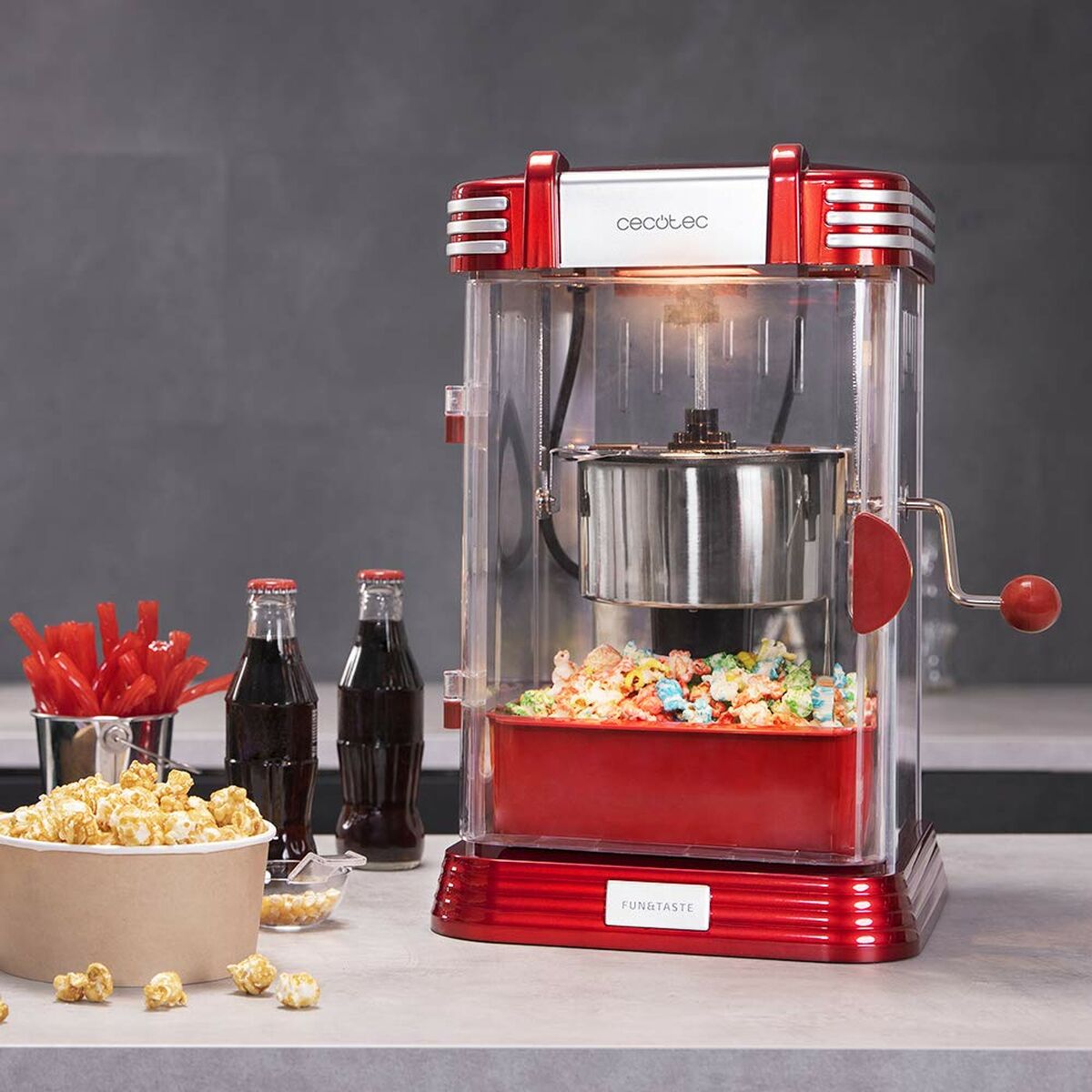 Popcorn Maker Cecotec Red Silver 500 ml 300 W