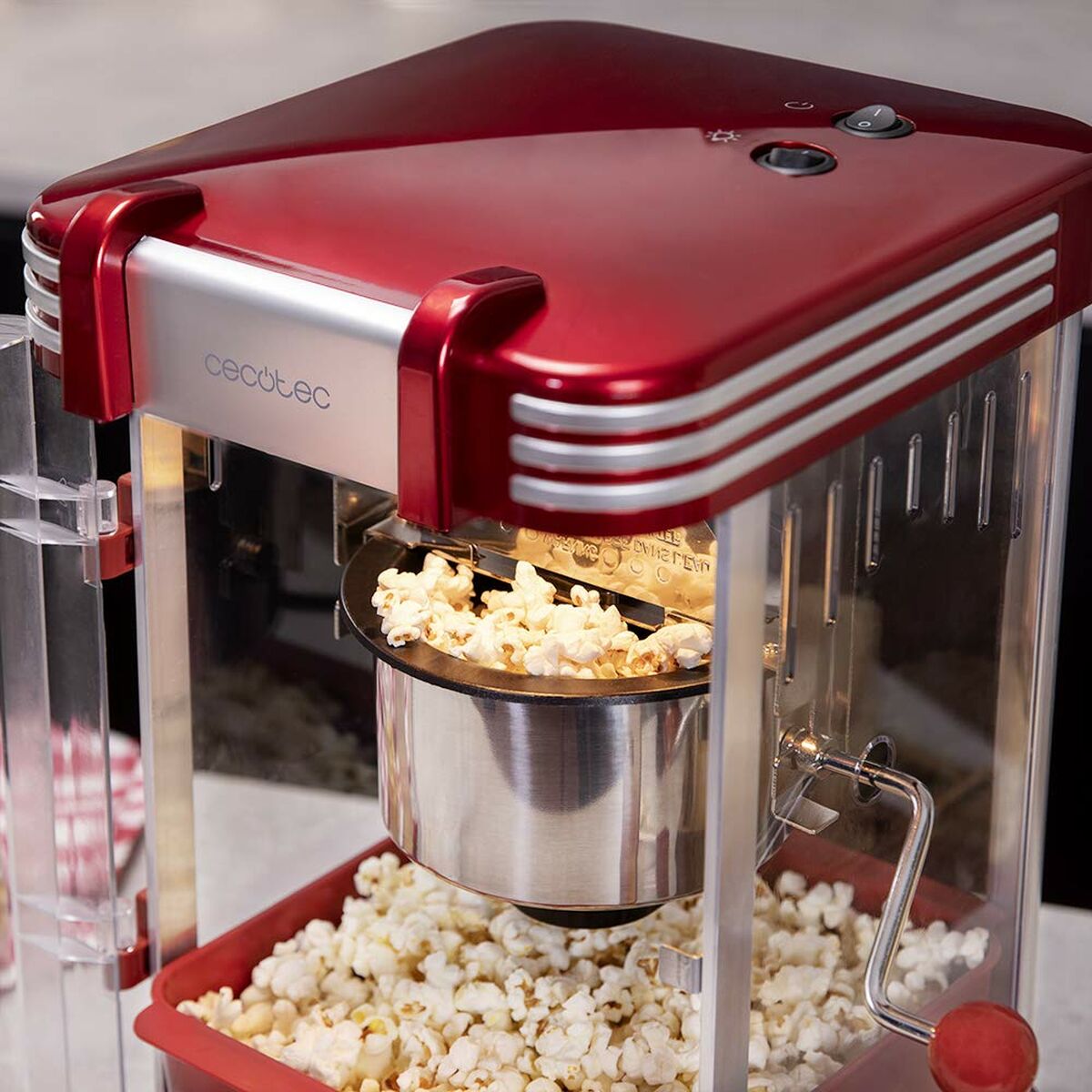 Popcorn Maker Cecotec Red Silver 500 ml 300 W