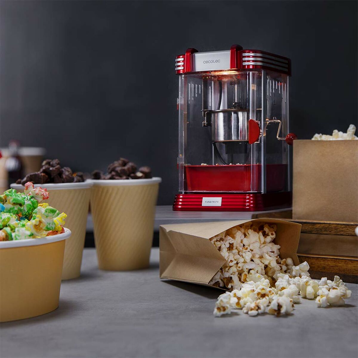 Popcorn Maker Cecotec Red Silver 500 ml 300 W