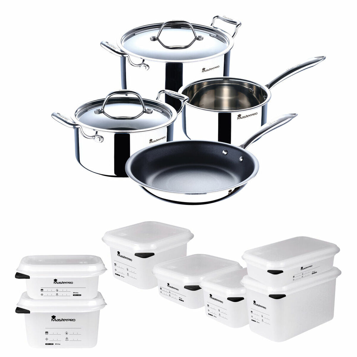 Cookware Masterpro Cookware Triply (11 pcs)