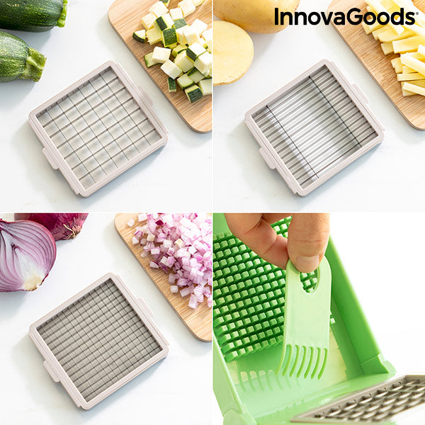 7 in 1 vegetable cutter, grater and mandolin with recipes and accessories Choppie Expert InnovaGoods