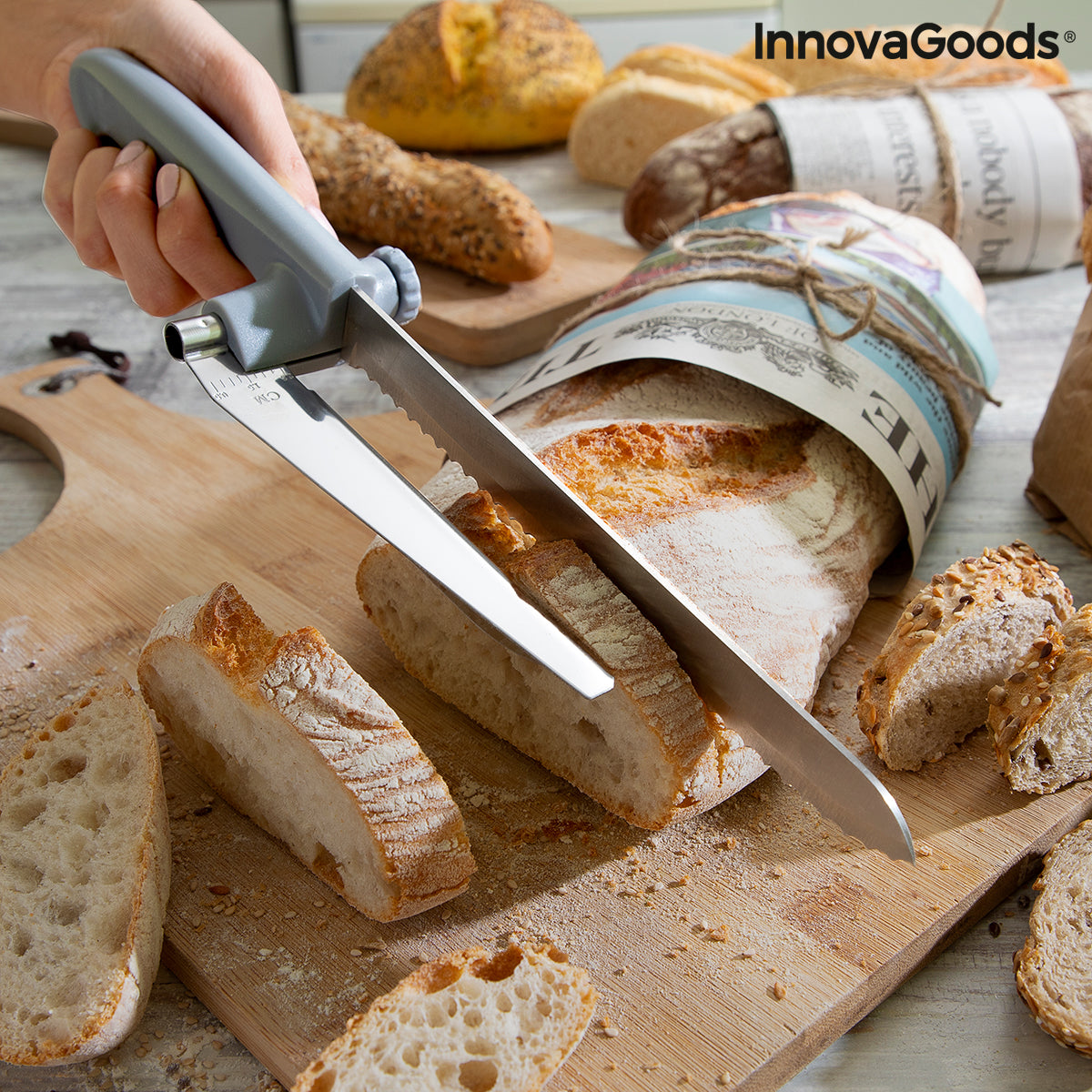 Bread Knife with Adjustable Cutting Guide Kutway InnovaGoods