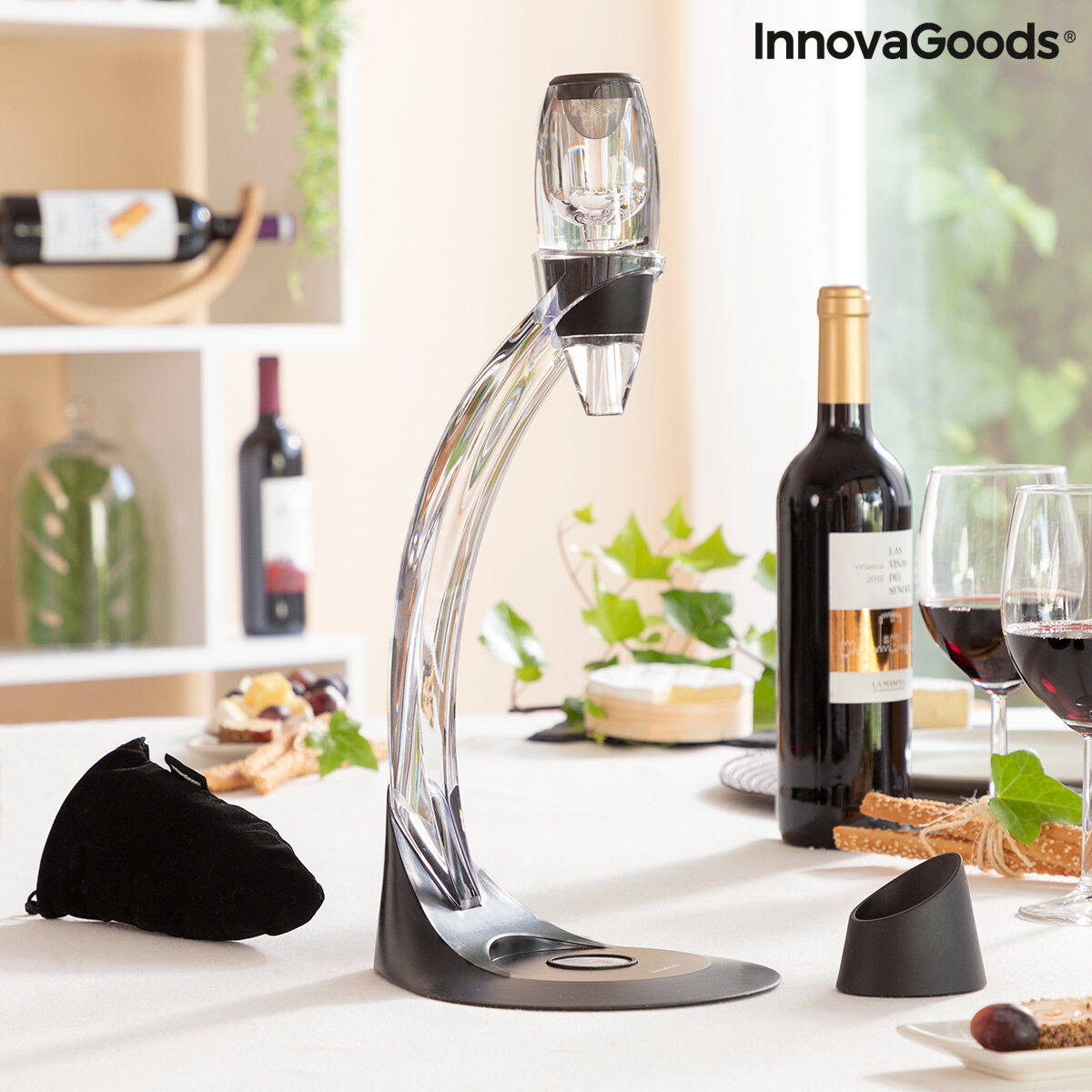 Professional Wine Aerator with Tower Stand and Non-Drip Base Winair InnovaGoods