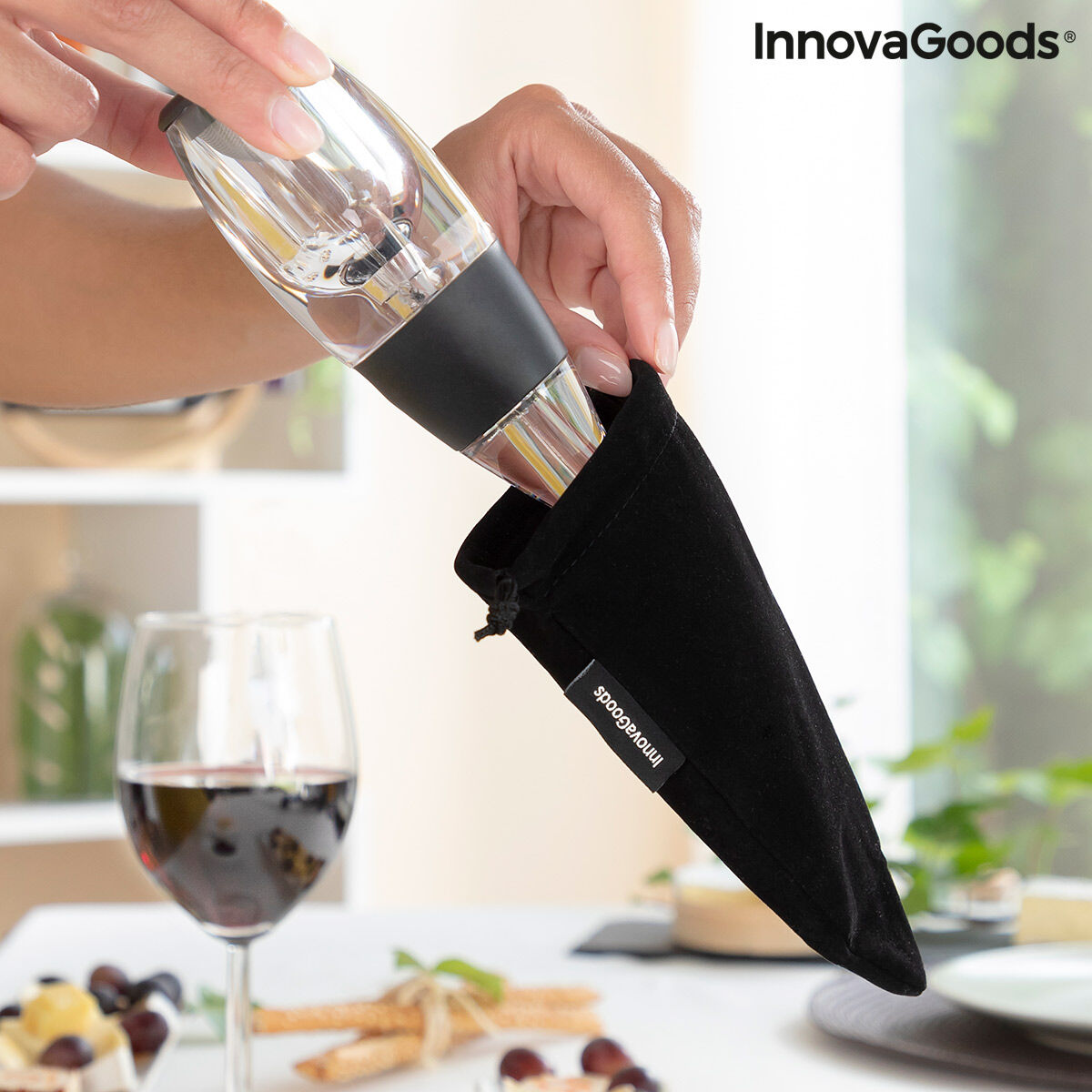 Professional Wine Aerator with Tower Stand and Non-Drip Base Winair InnovaGoods