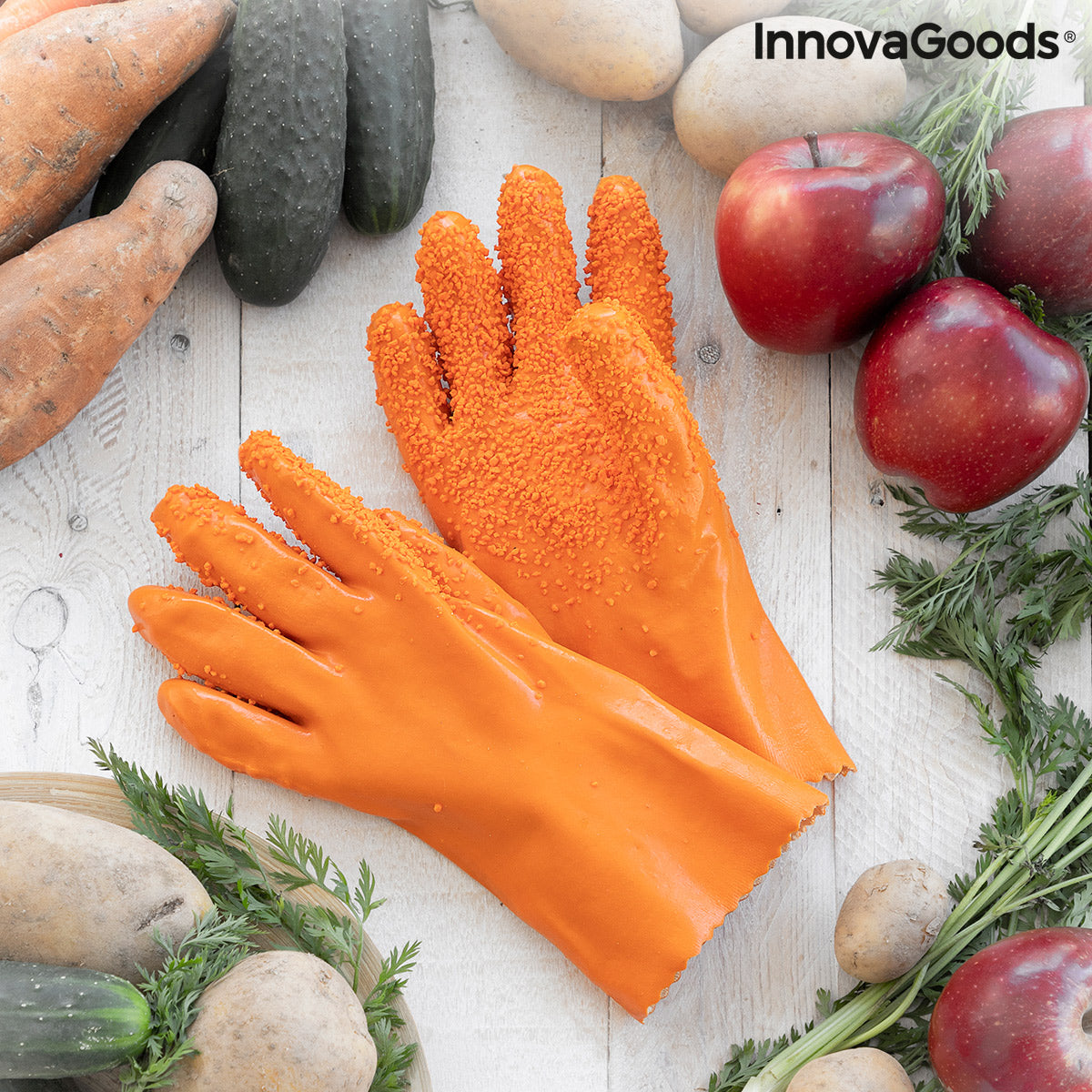 Fruit and Vegetable Cleaning Gloves Glinis InnovaGoods