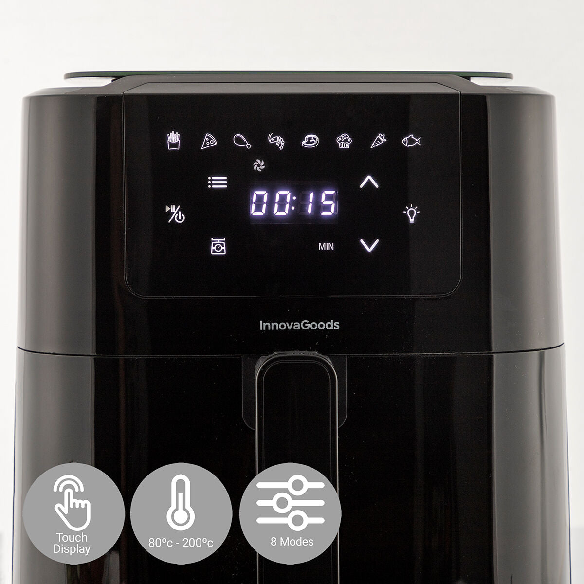 Oil-free Fryer with Weighing Scale InnovaGoods Fryinn Balance 5000 Black Stainless steel 1500 W 5 L