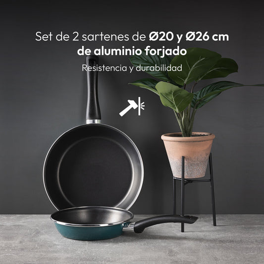 Set of Frying Pans Bergner CLASSIQUE Green