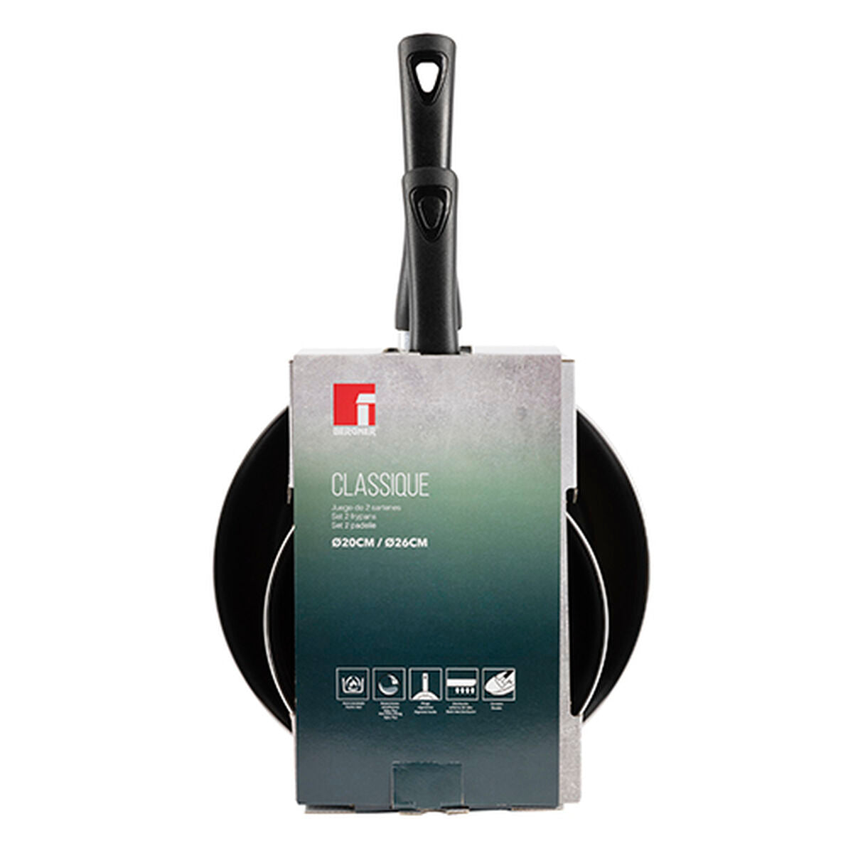 Set of Frying Pans Bergner CLASSIQUE Green