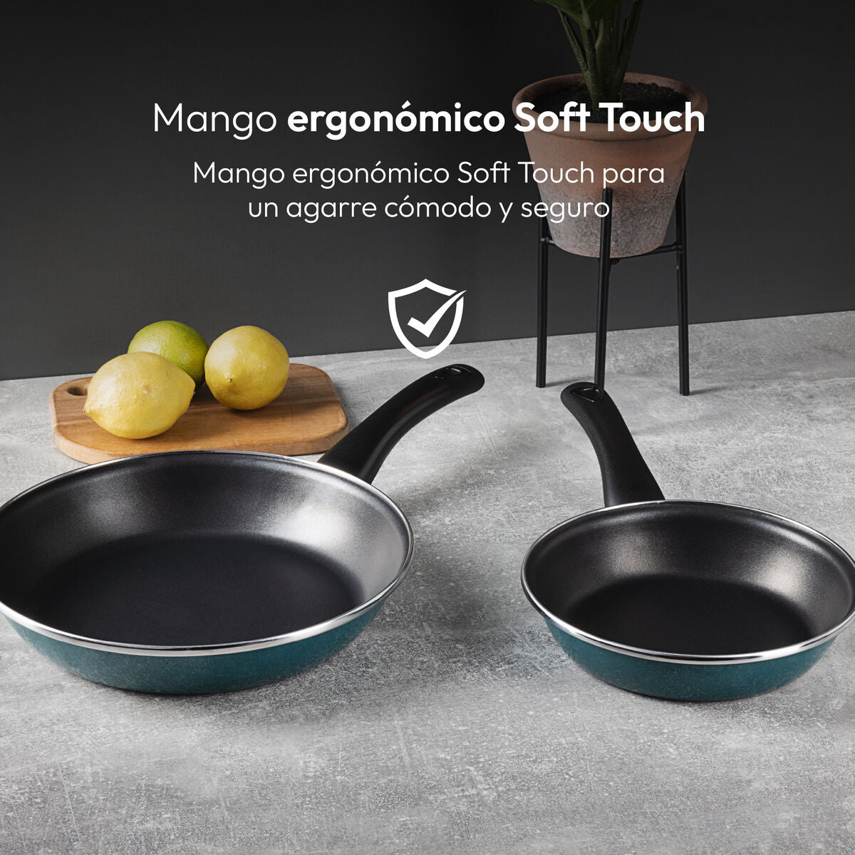 Set of Frying Pans Bergner CLASSIQUE Green