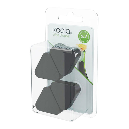 Leak-proof Bottle Top Koala (4 pcs) Black Plastic