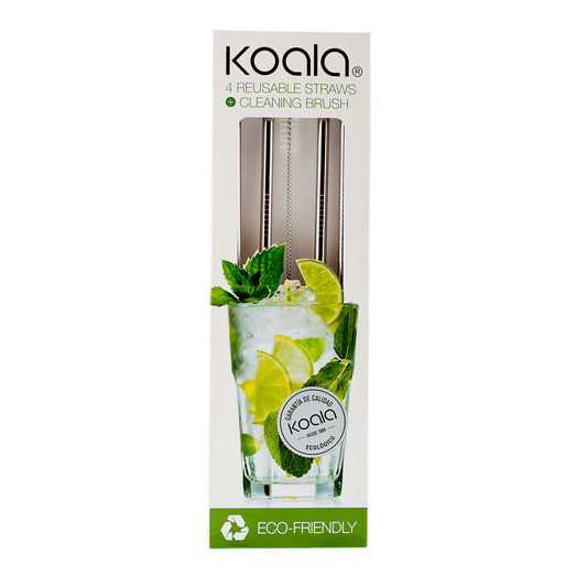 Reusable Straws Koala Bodega Stainless steel Metal 5 Pieces