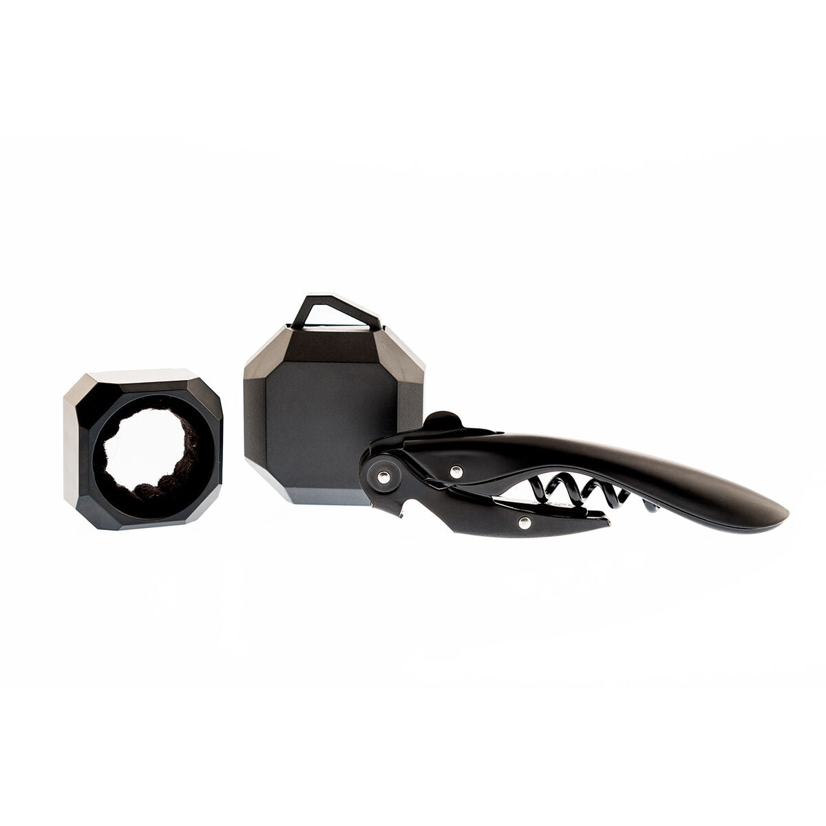 Set of Wine Accessories Koala Deluxe 3 Pieces Black Metal