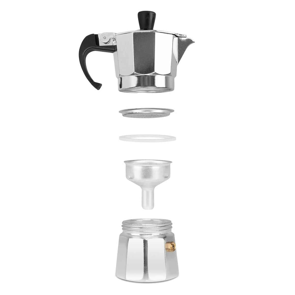 Italian Coffee Pot Orbegozo KF 100  1T Silver Aluminium (1 Cup)