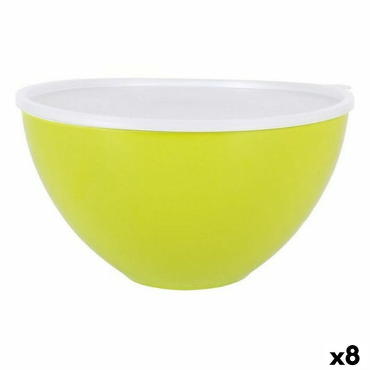 Salad Bowl Kitchen Tropic With lid Melamin (8 Units) (Ø 23,5 cm)