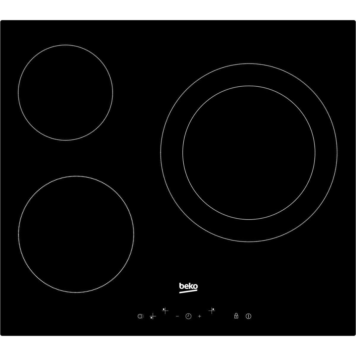 Glass-Ceramic Hob BEKO HIC63402T 60 cm 5700 W