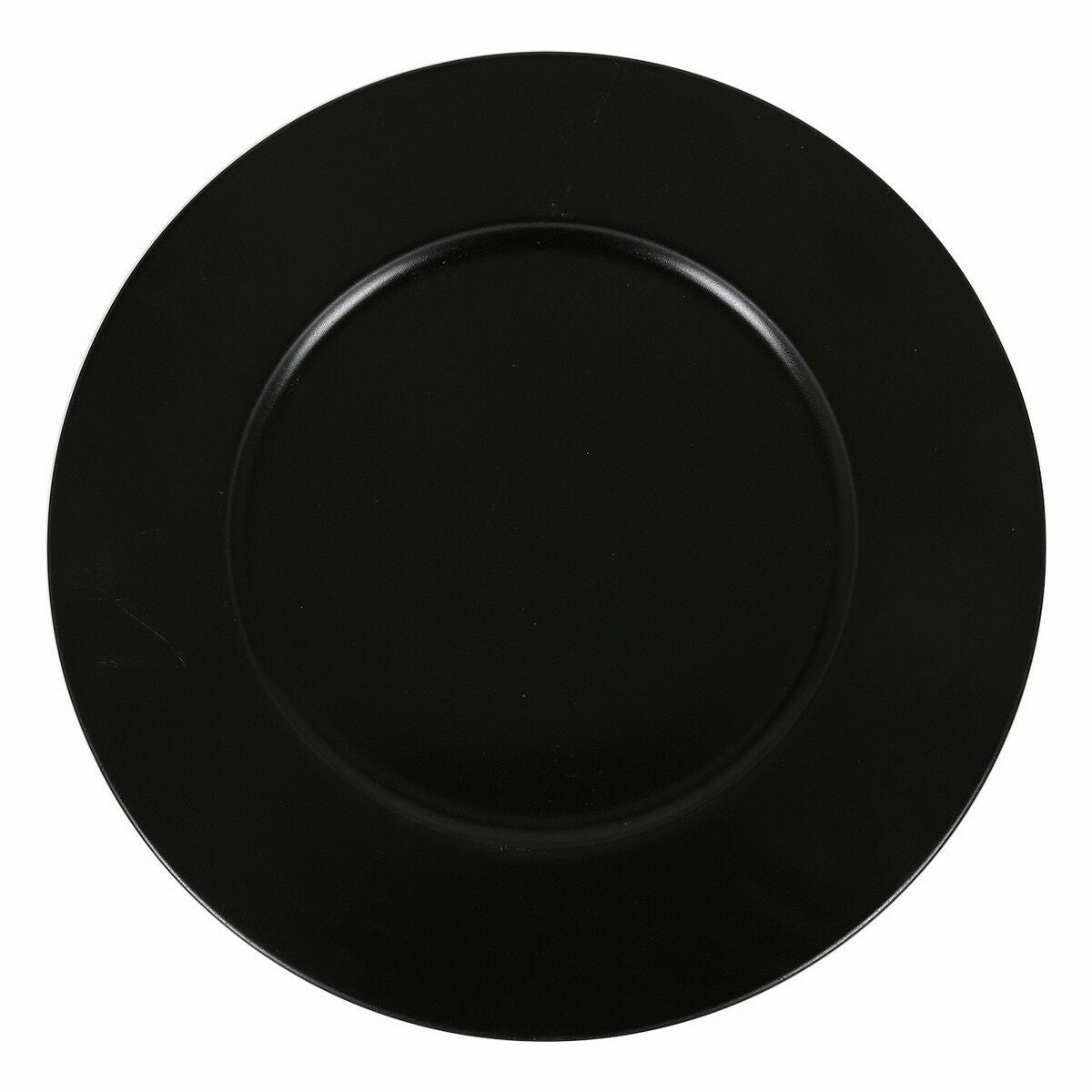 Underplate Inde Neat Black Porcelain Ø 32 cm (6 Units)