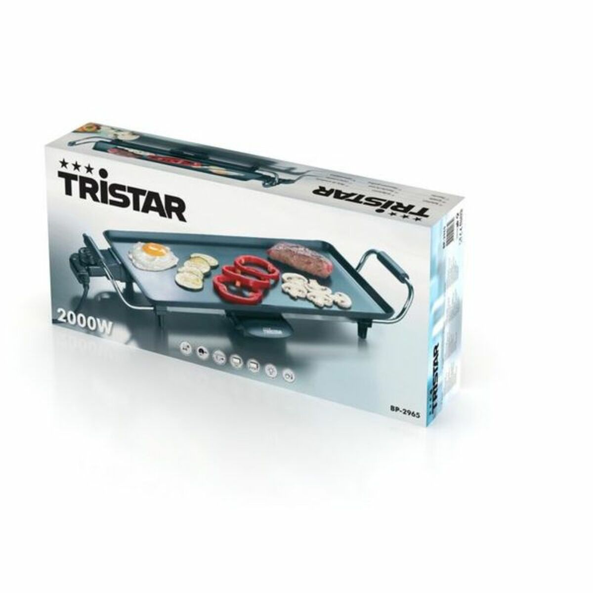 Flat grill plate Tristar BP-2965 2000W Black 2000 W