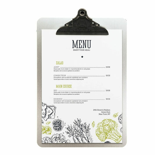 Menu holders Securit Food&drink 33,2 x 22,8 cm Metal