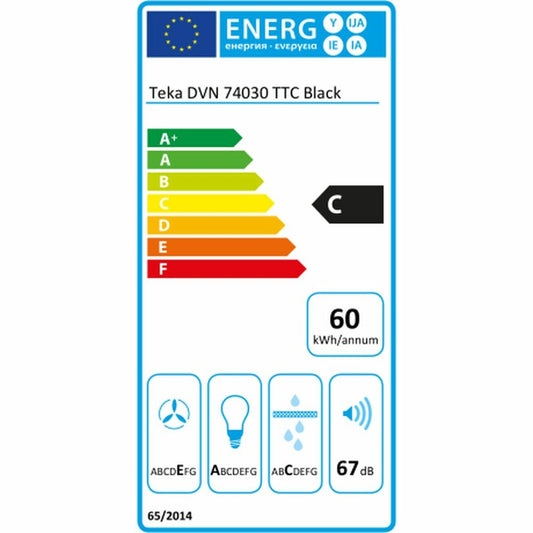 Conventional Hood Teka 112950006 70 cm 445 m3/h C Black