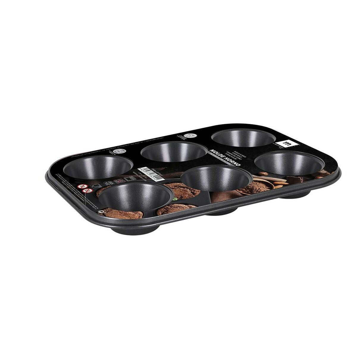 Baking Mould La Mediterránea 6 compartments 27 x 18 x 3 cm (12 Units)