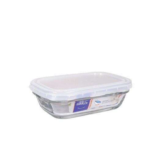 Rectangular Lunchbox with Lid Duralex Freshbox 400 ml Transparent (8 Units)