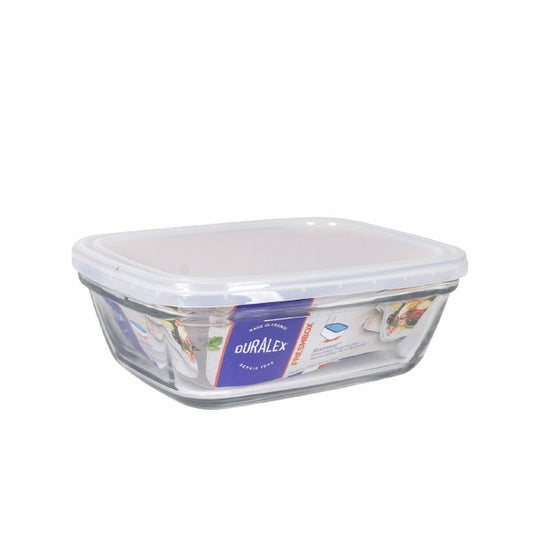 Rectangular Lunchbox with Lid Duralex Freshbox 1,1 L Transparent (6 Units)