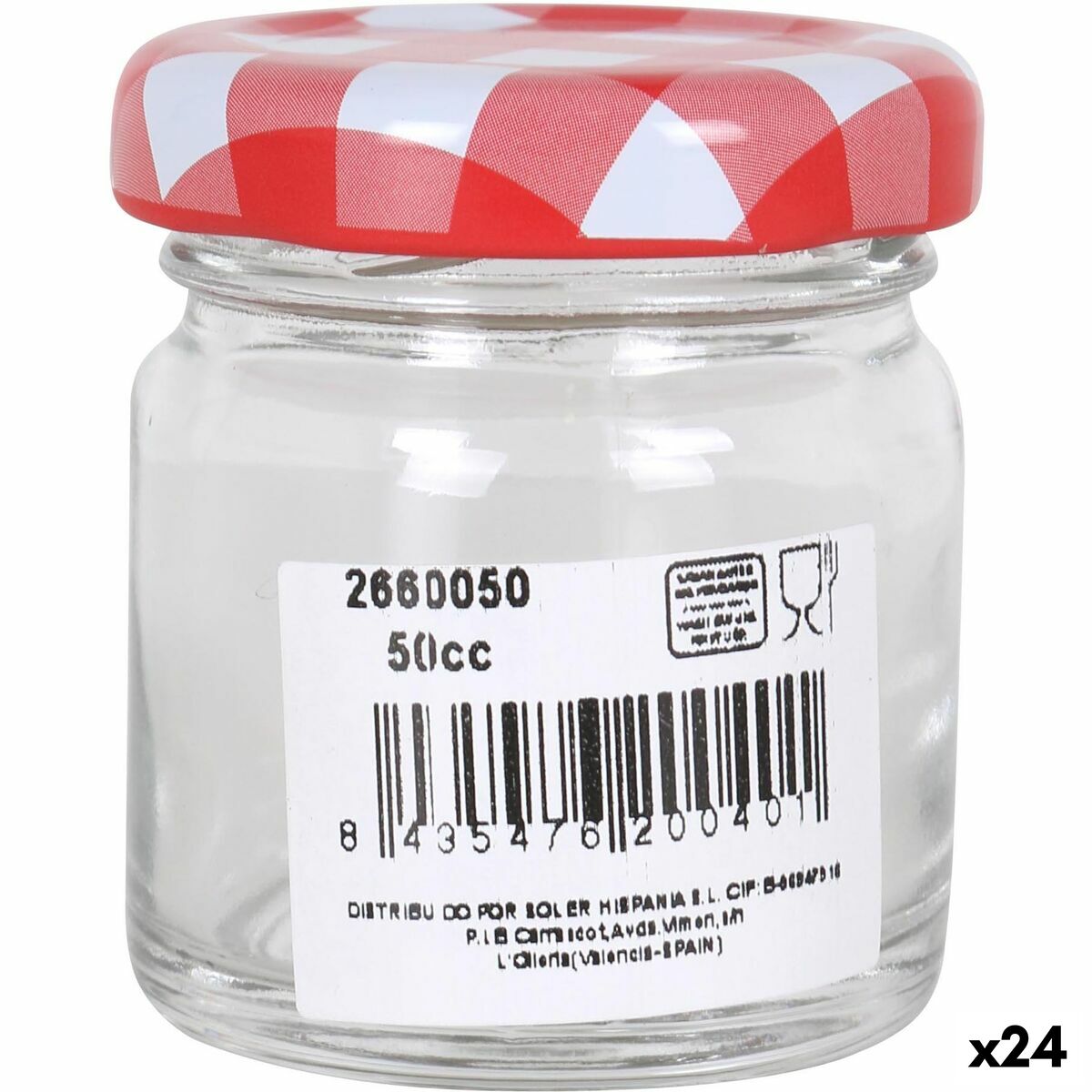 Jar Mediterraneo   Transparent 50 ml Glass (24 Units)