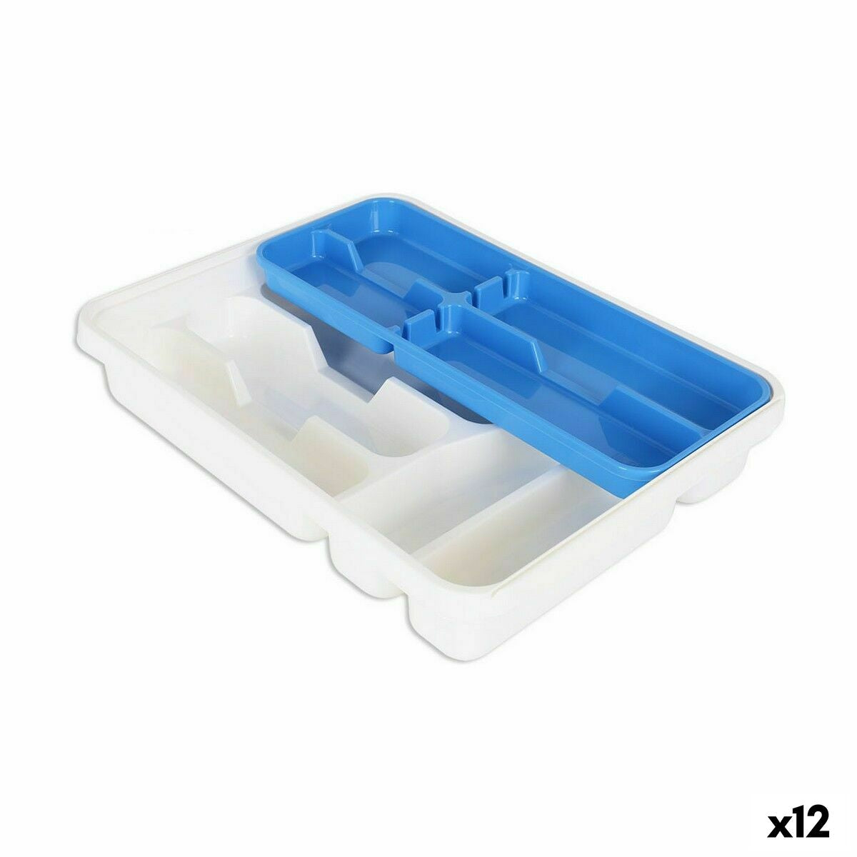 Cutlery Organiser Tontarelli Mixy Double Blue 31 x 39,5 x 7 cm (12 Units)