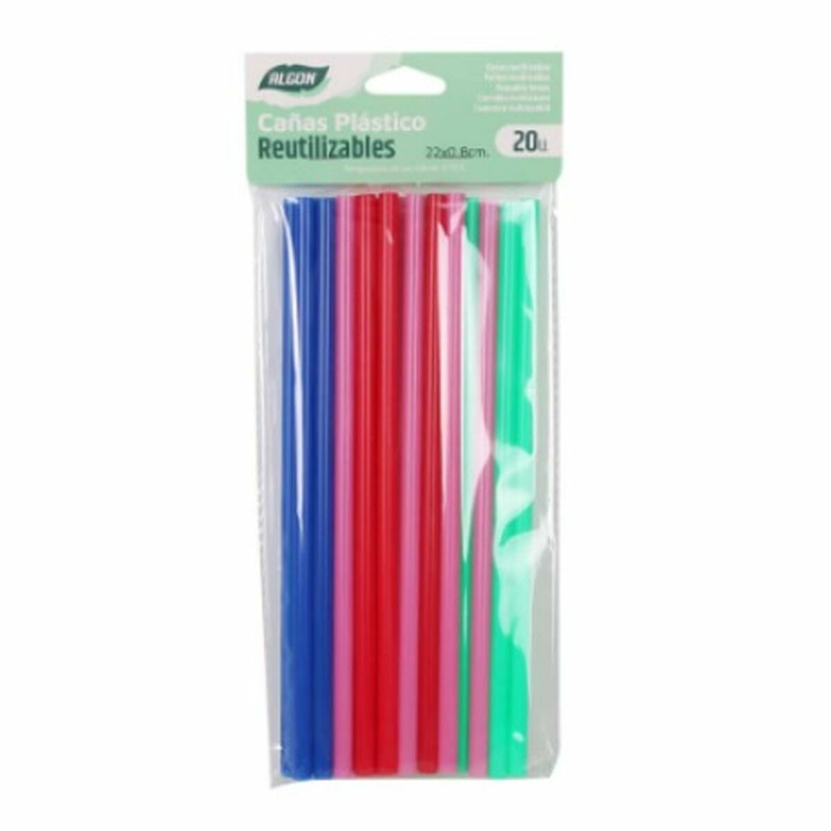 Reusable Straws Algon Multicolour Plastic 36 Units 22 cm 8 mm