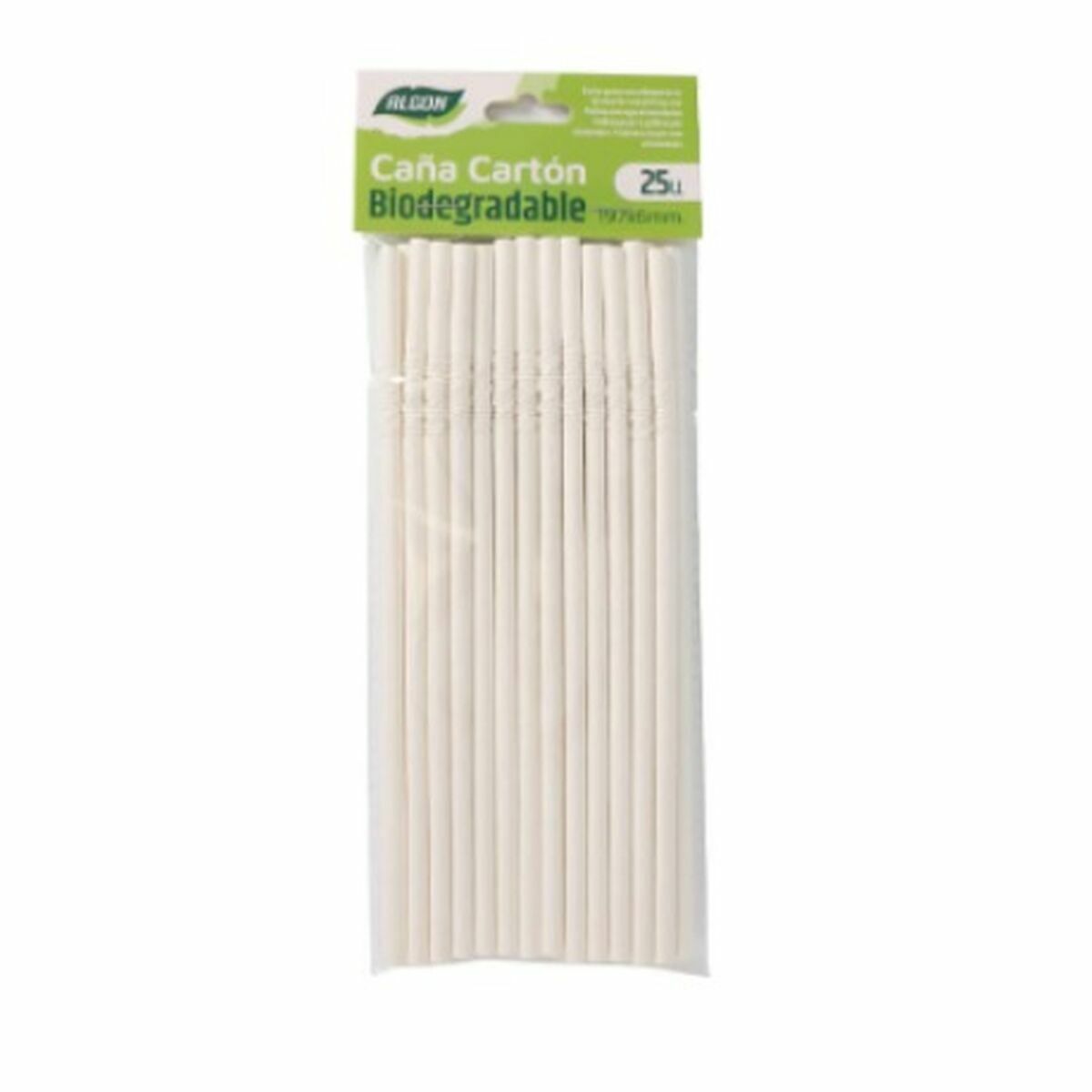 Straws Algon Cardboard White 25 Pieces 24 Units