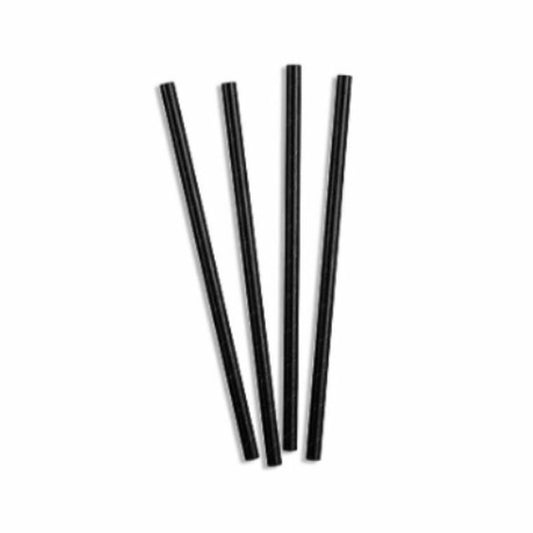 Straws Algon Cardboard Black 25 Pieces 24 Units