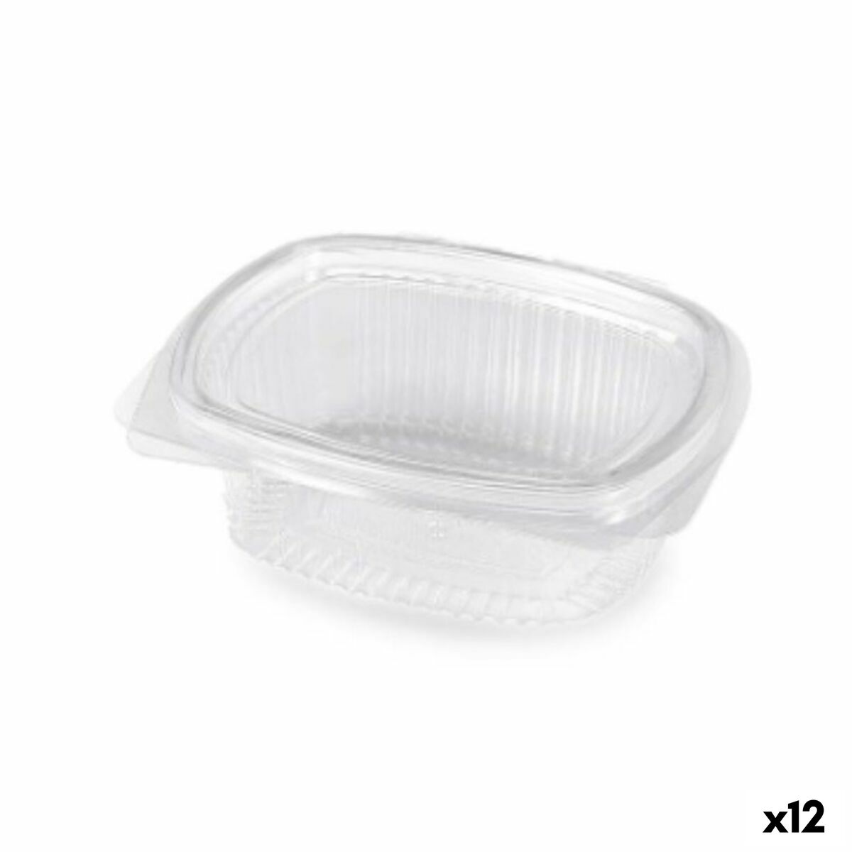 Food Preservation Container Algon Reusable 500 ml Transparent Oval 16 x 13 x 5,5 cm (12 Units)