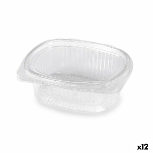 Food Preservation Container Algon Reusable 750 ml Transparent Oval 18 x 15 x 6 cm (12 Units)